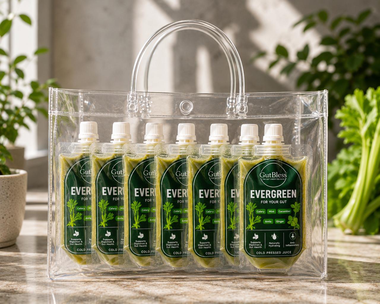 7-Day Pack — seven EverGreen pouches in a carry bag