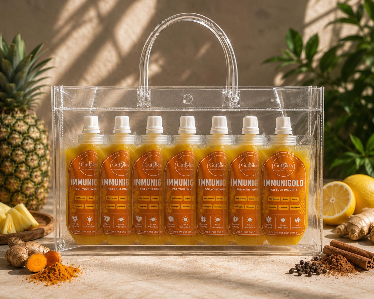 7-Day Pack — seven ImmuniGold pouches in a carry bag